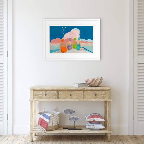 Framed Print-LUC13F - Four Swimmers Large-Whistlefish
