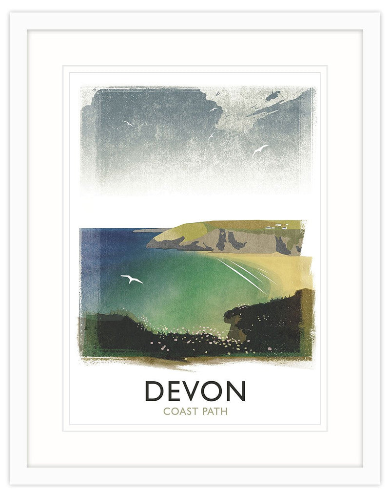 Framed Print-RS12F - Devon Poster 1-Whistlefish