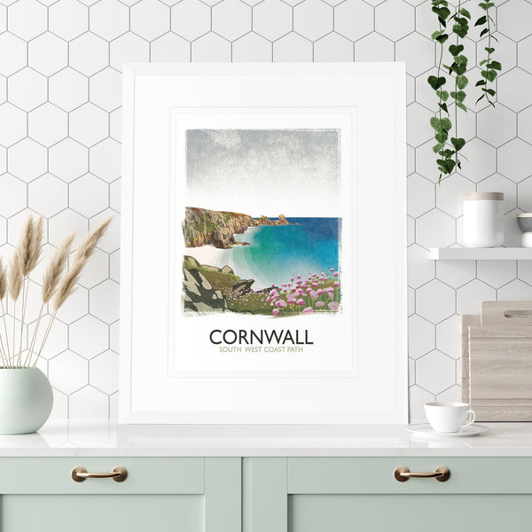Framed Print-RS16F - Cornwall Path Framed Print-Whistlefish