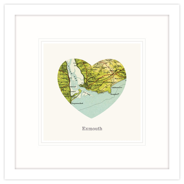 Framed Print-RS54F - I Love Exmouth Framed Print-Whistlefish