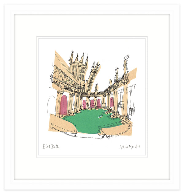 Framed Print-SB08F - Bird Bath Framed-Whistlefish