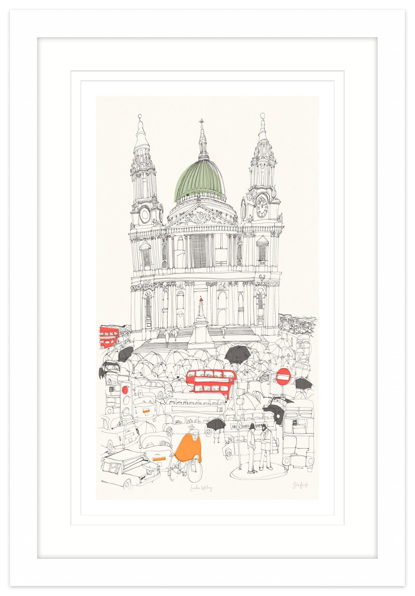 Framed Print-SB28F - London Waiting Framed-Whistlefish