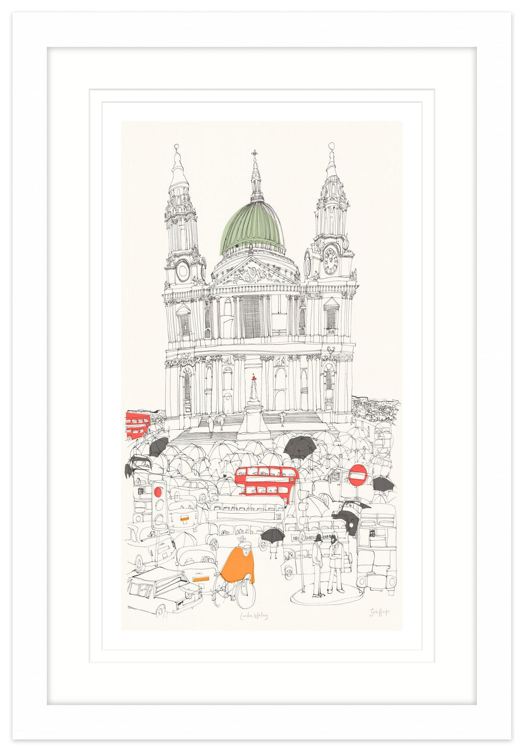 Framed Print-SB28F - London Waiting Framed-Whistlefish
