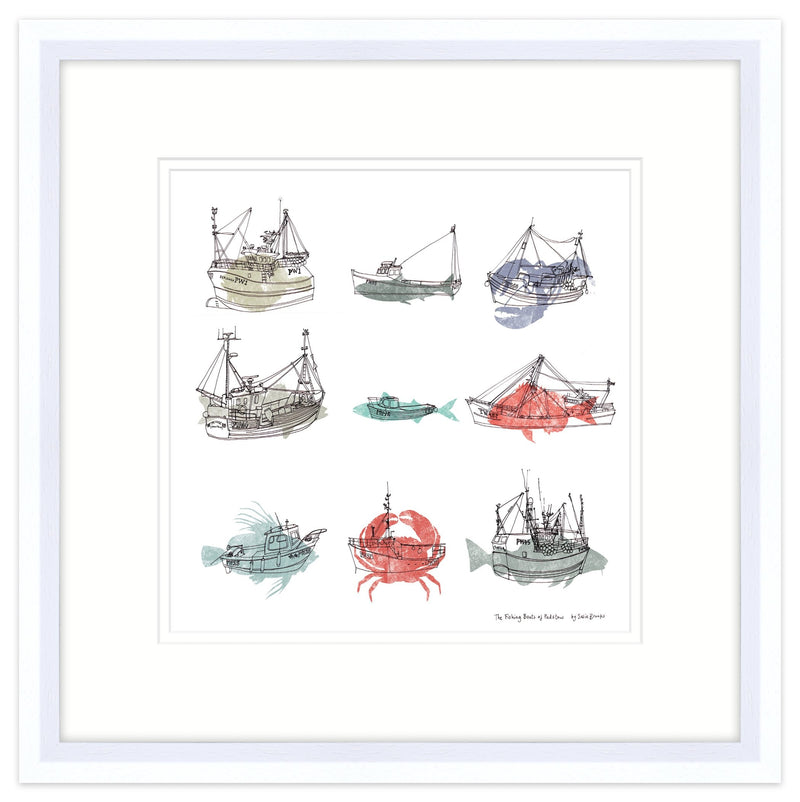 Framed Print-SB31F - Fishing Boats Framed-Whistlefish