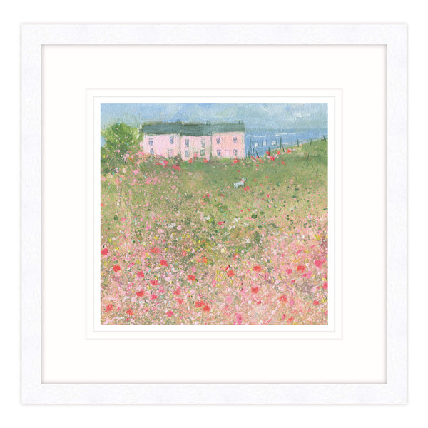 Framed Print-SF120F - Pink Cottages Framed Print-Whistlefish