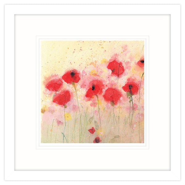 Framed Print-SF70F - Poppies In The Field Small Framed Print-Whistlefish