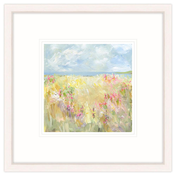 Framed Print-SF84F - Walking Through the Hay Fields-Whistlefish