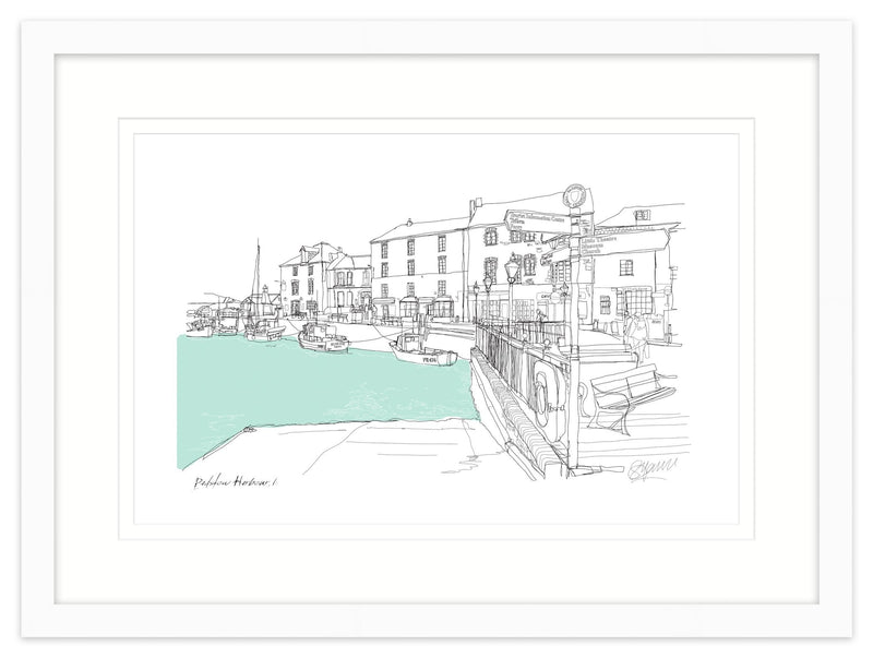 Framed Print-SH01F - Padstow Harbour I-Whistlefish