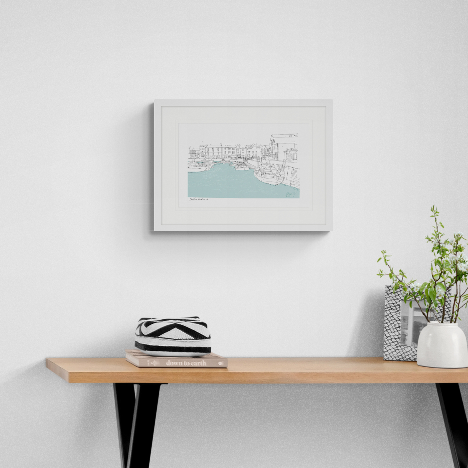 Framed Print - SH02F - Docked Boats At Padstow Framed Print - Padstow Harbour 2 Framed - Whistlefish