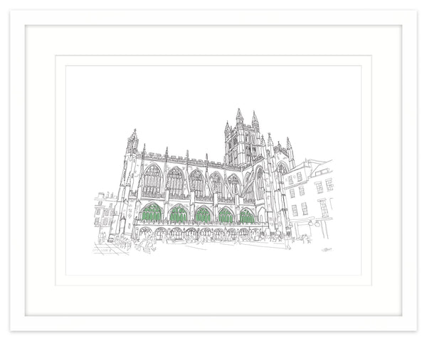 Framed Print-SH19F - Bath Abbey Framed Print-Whistlefish