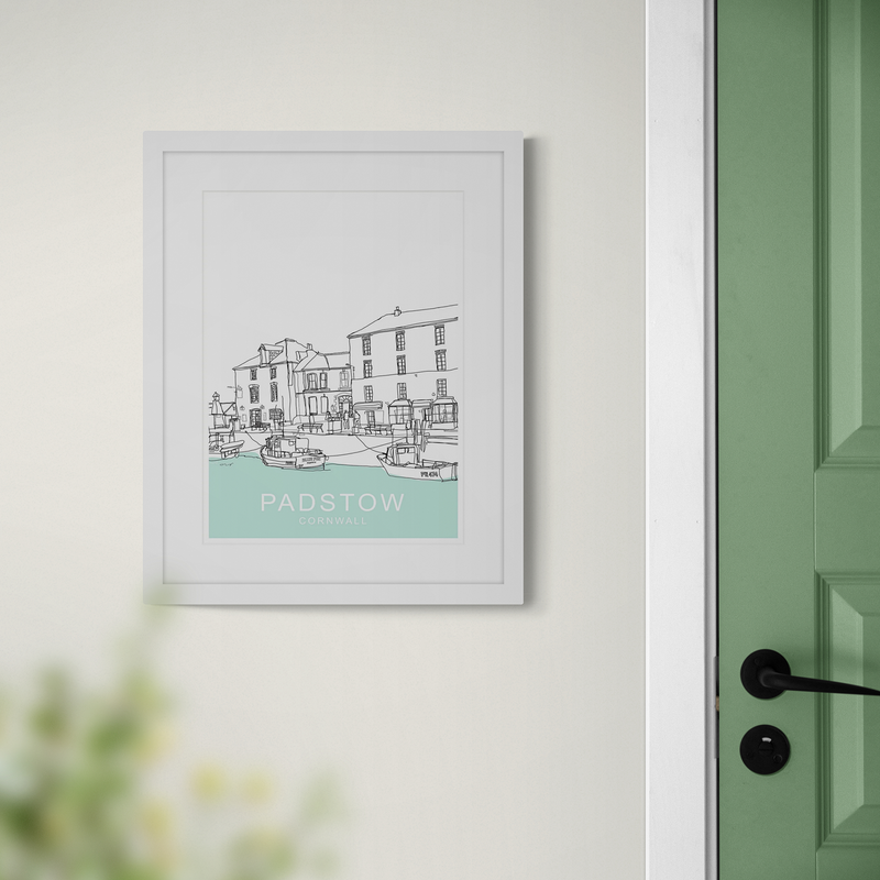 Framed Print - SH30F - Padstow Green Framed Print - Padstow Green - Whistlefish