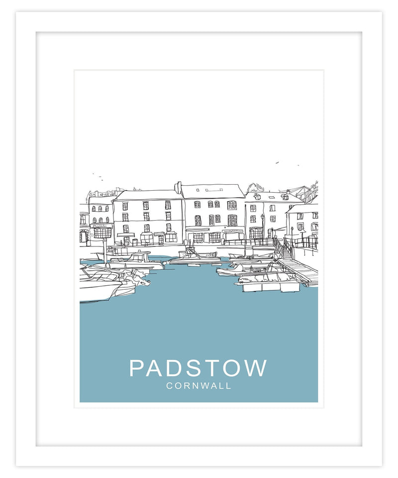 Padstow Strand Framed Travel Print