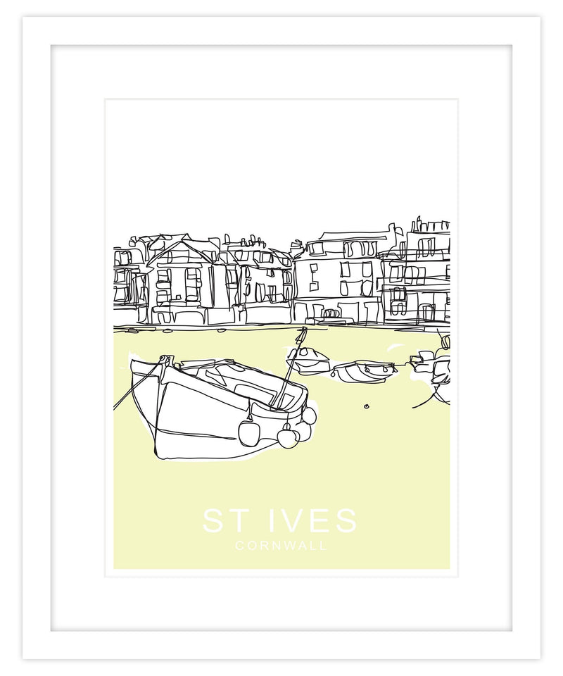 St Ives Beach Framed Travel Print