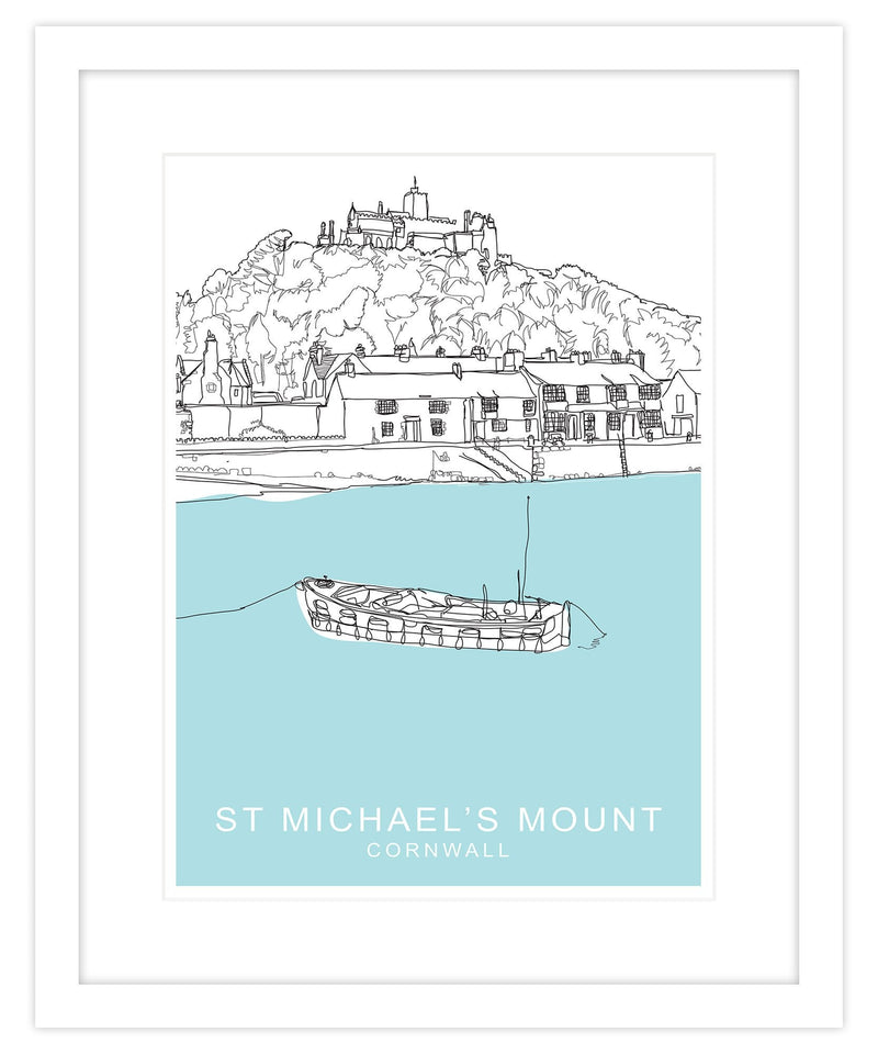 Framed Print-SH35F - St Michaels Mount Framed Travel Print-Whistlefish