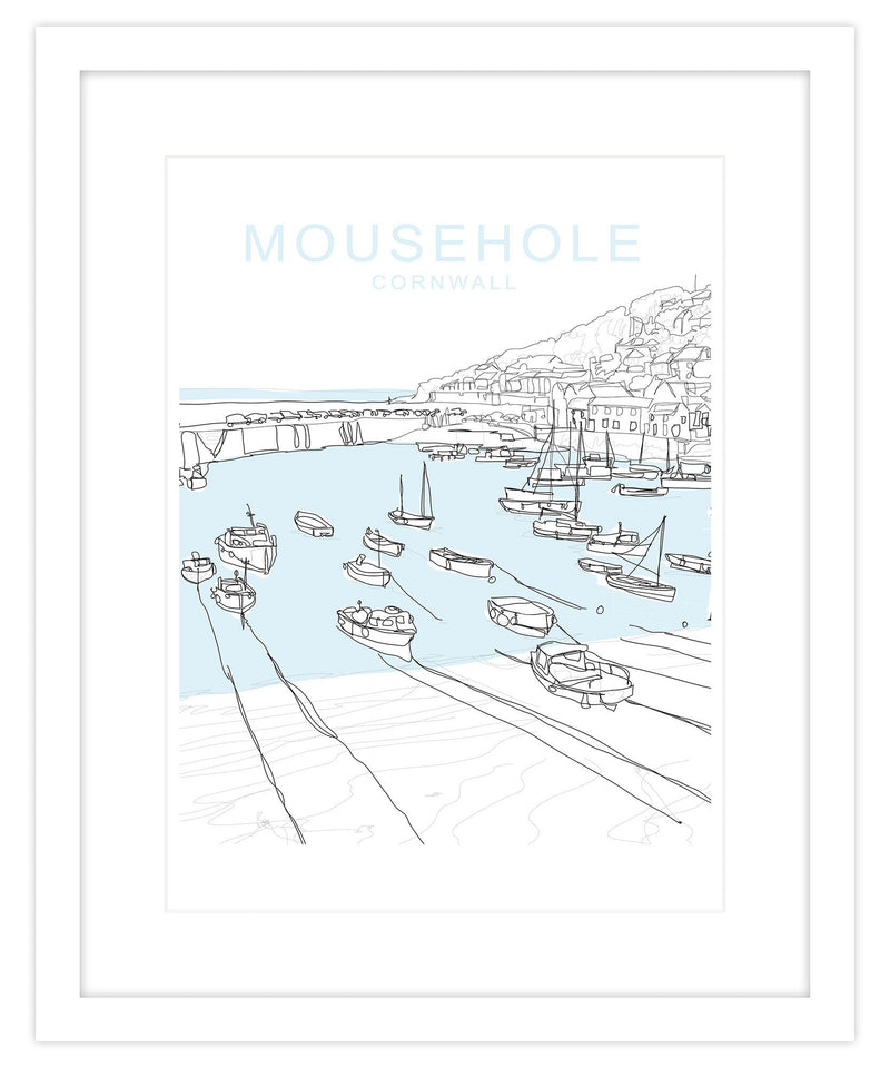 Framed Print-SH36F - Mousehole Framed Travel Print-Whistlefish