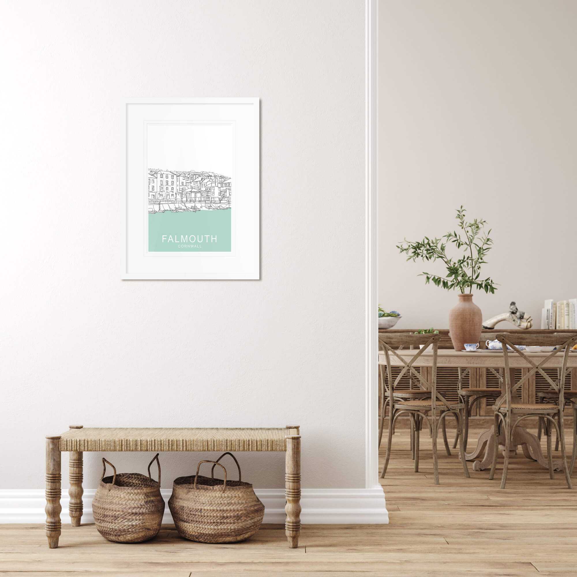 Framed Print-SH38F - Falmouth Framed Travel Print-Whistlefish
