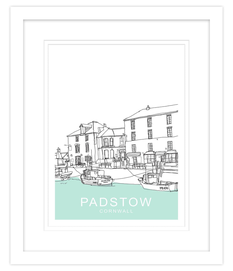 Framed Print-SH44F - Padstow Green Large-Whistlefish