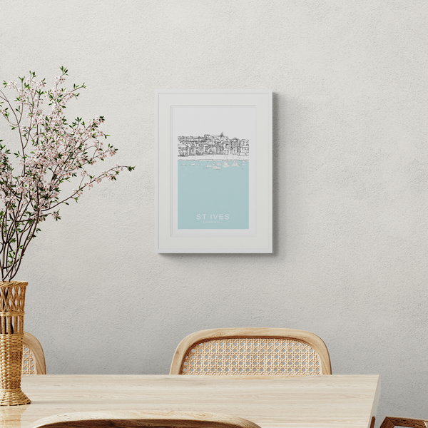 Framed Print - SH72F - St Ives Blue Small Framed Print - St Ives Blue Small Framed Print - Whistlefish