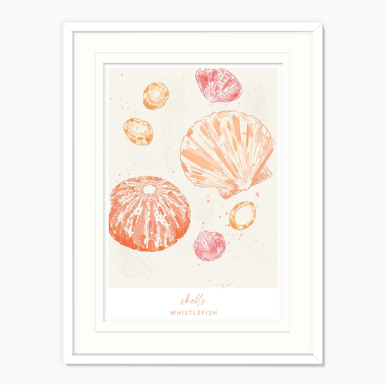 Framed Print-WF041292F - Shells Large Framed Print-Whistlefish