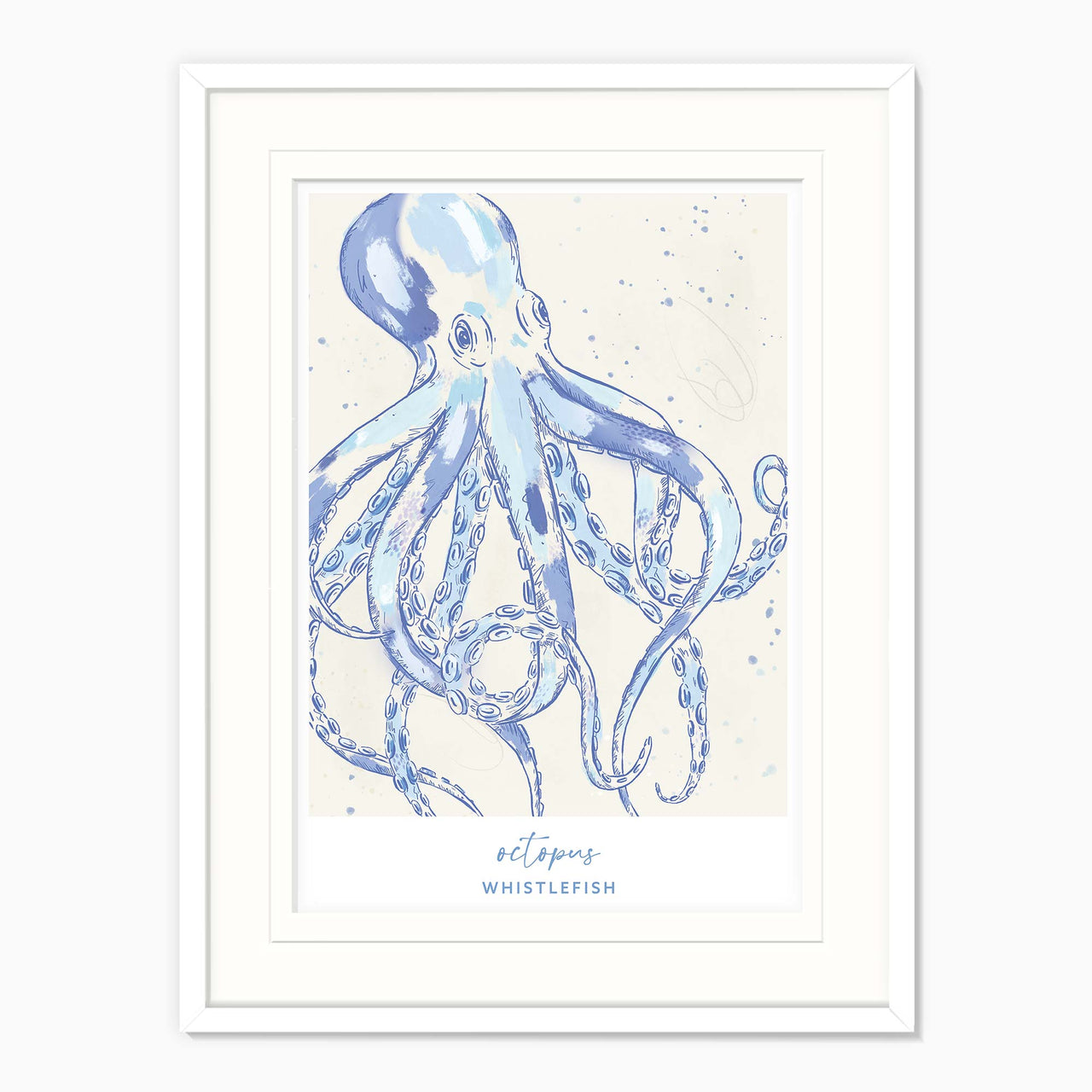Framed Print-WF041294F - Octopus Large Framed Print-Whistlefish