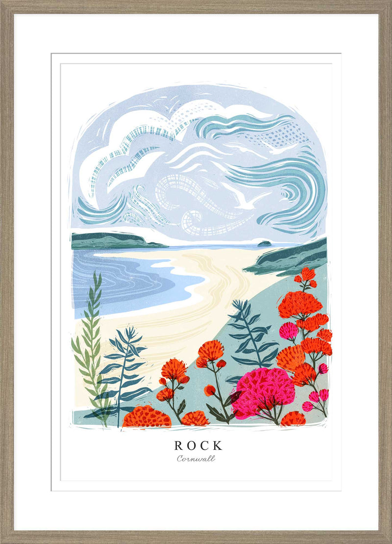 Framed Print - WF1004F - Rock Arched Lino Small Framed Print - Rock Arched Lino Small Framed Print - Whistlefish