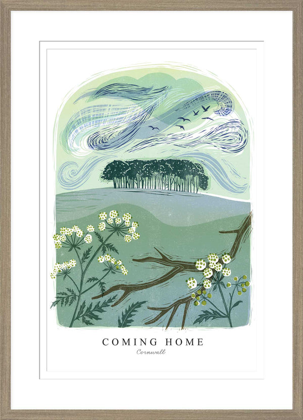 Framed Print - WF1010F - Coming Home Small Lino Framed Print - Coming Home Small Lino Framed Print - Whistlefish