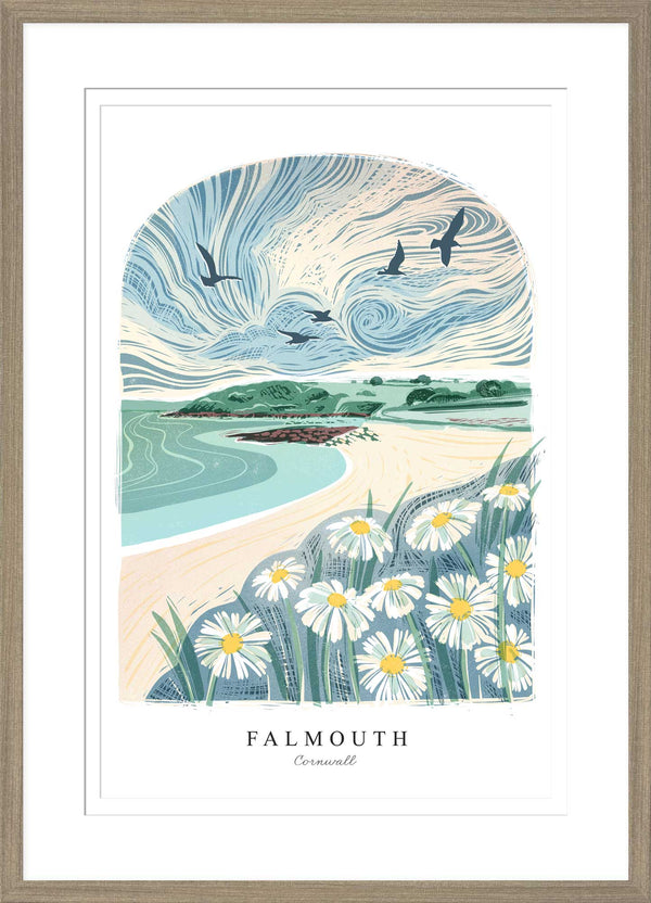 Framed Print - WF1011F - Falmouth Arched Lino Small Framed Print - Falmouth Arched Lino Small Framed Print - Whistlefish