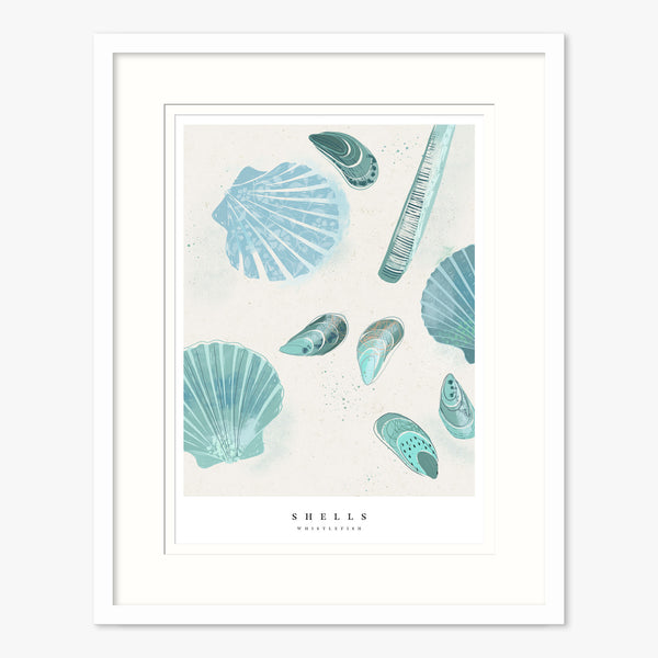 Framed Print - WF1020F - Seagrass Shells Large Framed Print - Seagrass Shells Large - Whistlefish