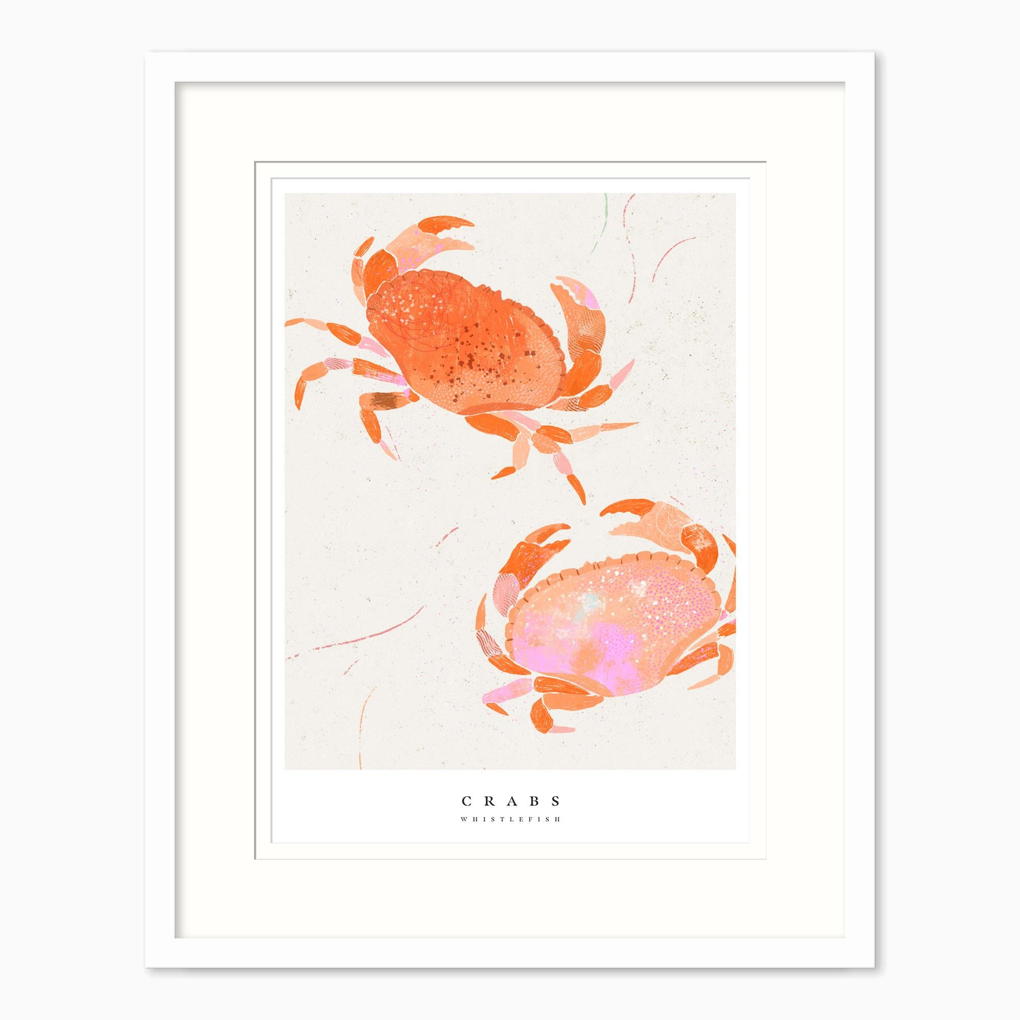 Framed Print-WF1026F - Seagrass Crabs Large Framed Print-Whistlefish
