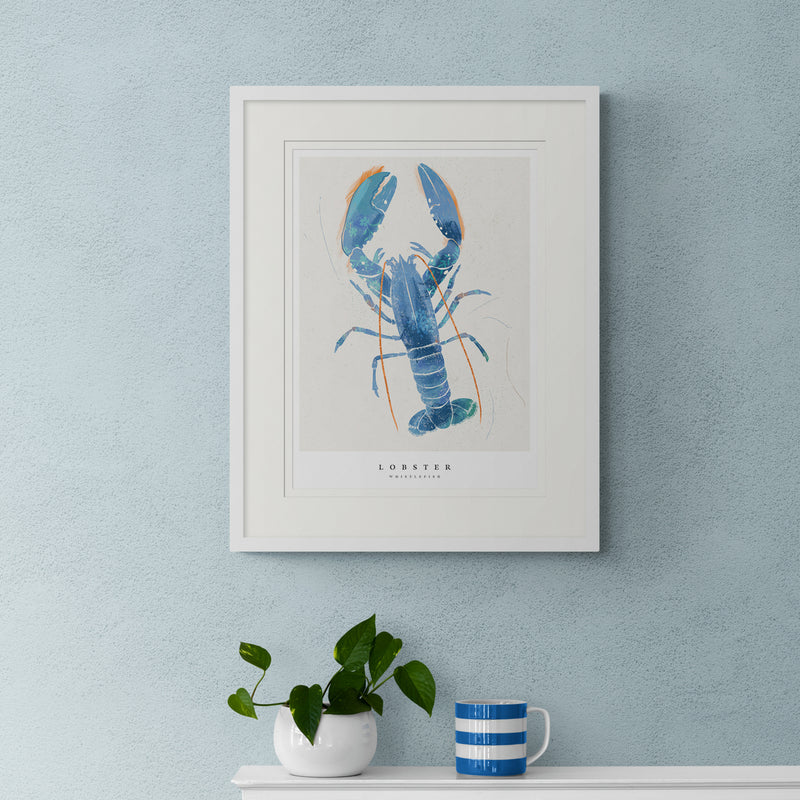 Framed Print - WF1028F - Seagrass Lobster Large Framed Print - Seagrass Lobster Large - Whistlefish