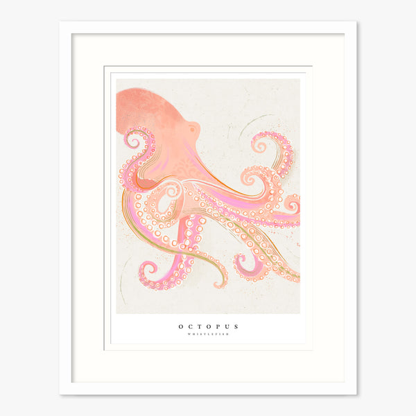 Framed Print - WF1029F - Seagrass Octopus Large Framed Print - Seagrass Octopus Large - Whistlefish