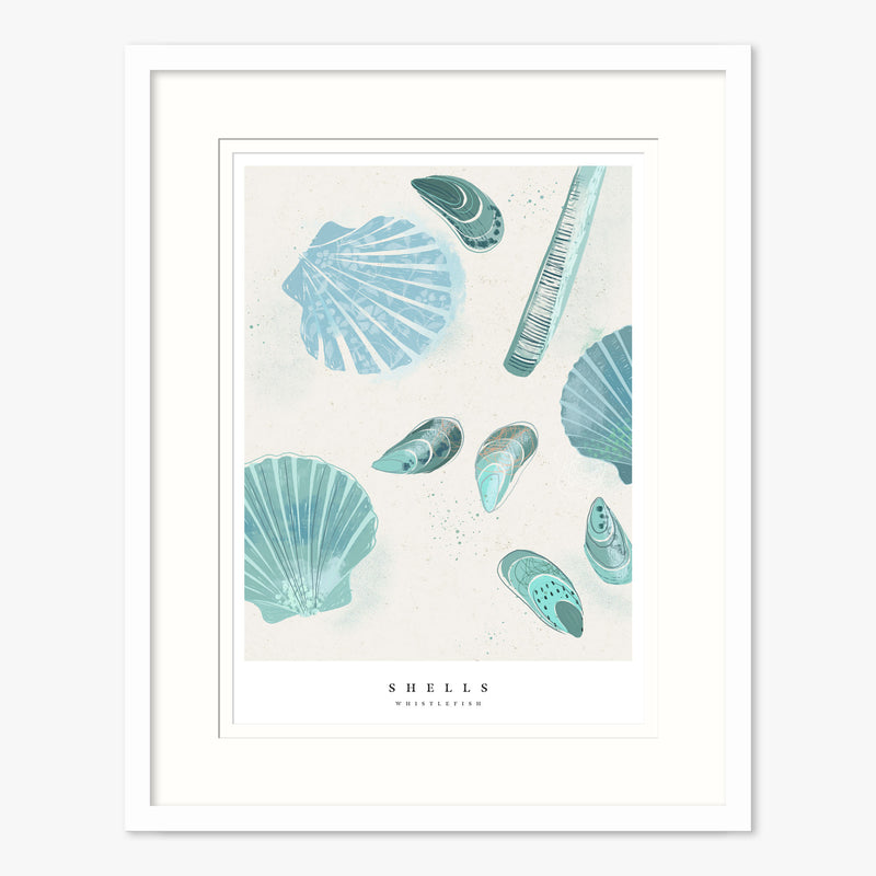 Framed Print - WF1030F - Seagrass Shells Small Framed Print - Seagrass Shells Small - Whistlefish