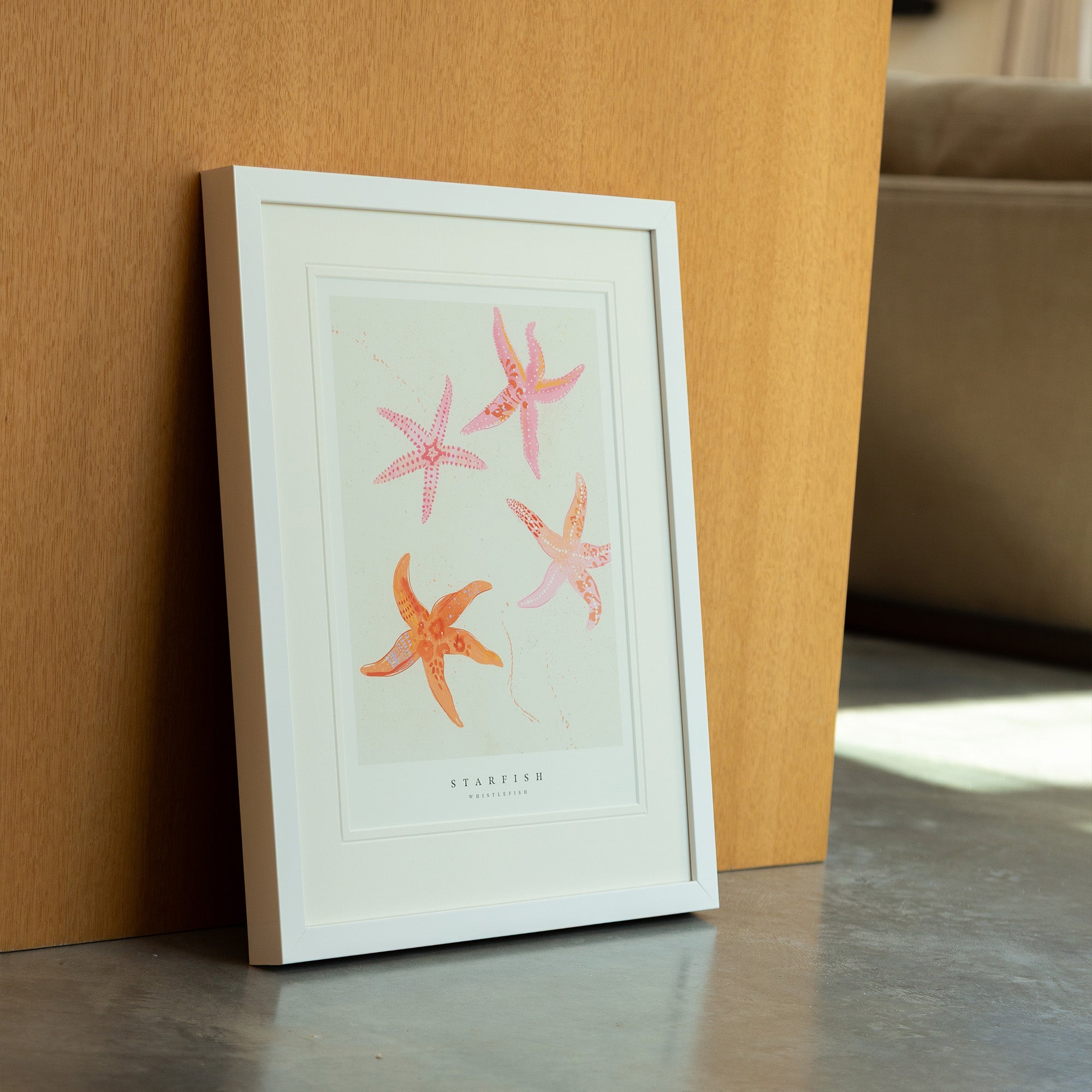 Framed Print-WF1031F - Seagrass Starfish Small Framed Print-Whistlefish