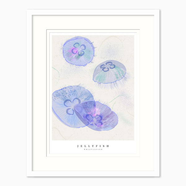 Framed Print-WF1034F - Seagrass Jellyfish Small Framed Print-Whistlefish