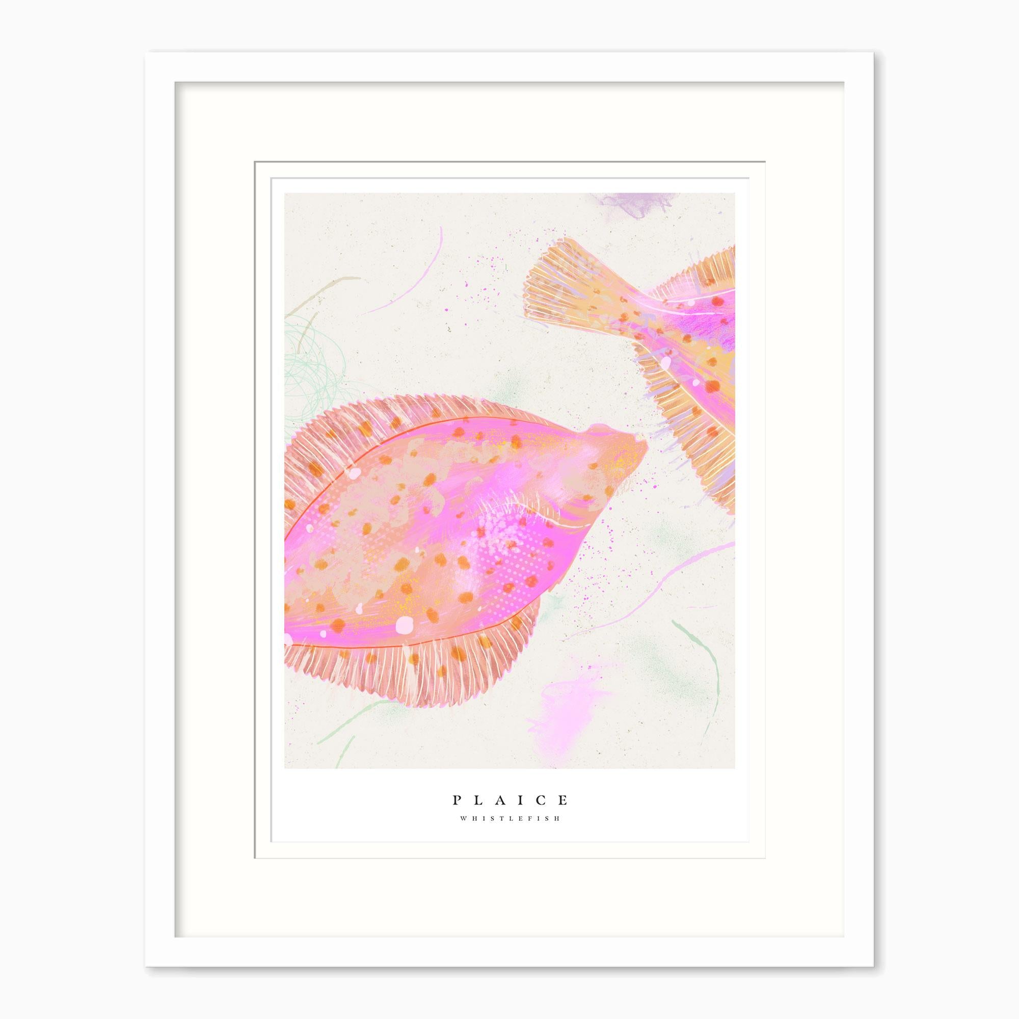 Framed Print-WF1035F - Seagrass Plaice Small Framed Print-Whistlefish