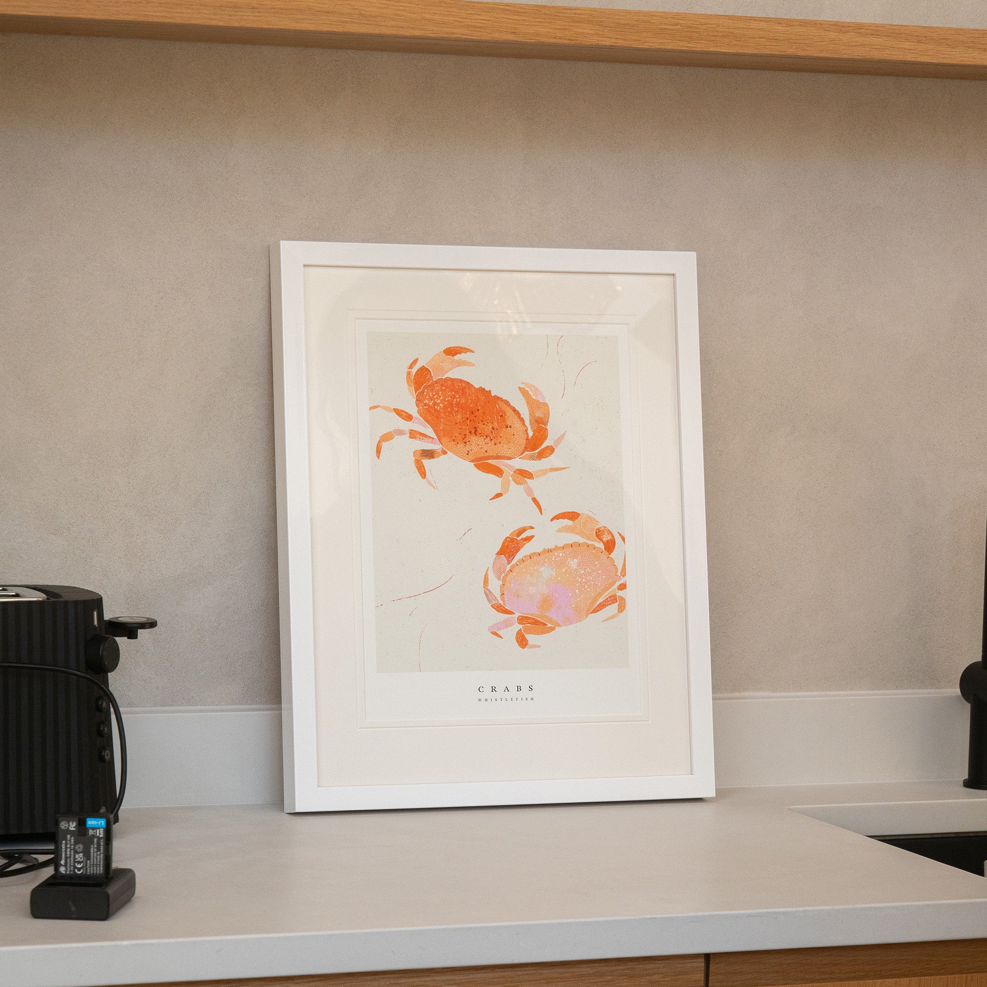 Framed Print-WF1036F - Seagrass Crabs Small Framed Print-Whistlefish
