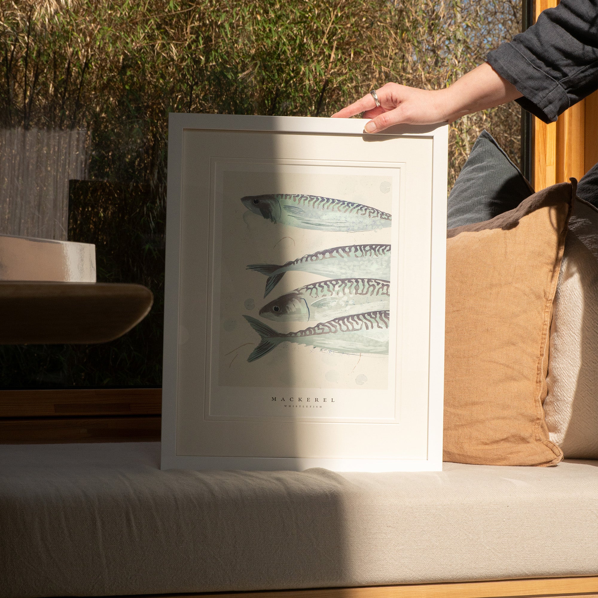 Framed Print-WF1037F - Seagrass Mackerel Small Framed Print-Whistlefish