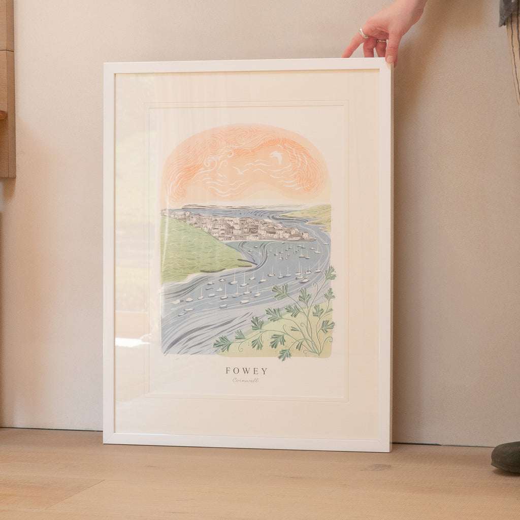 Framed Print-WF1046F - Fowey Lino Large Framed Print-Whistlefish