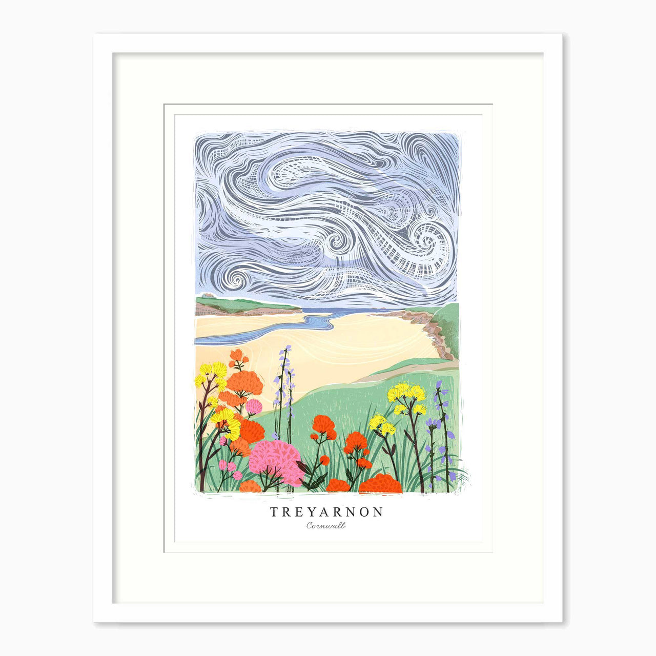 Framed Print-WF1059F - Treyarnon Lino Large Framed Print-Whistlefish