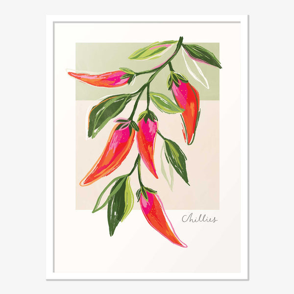 Framed Print-WF1090F - Chillies Framed Print-Whistlefish