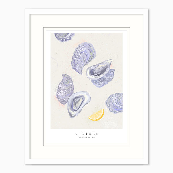 Framed Print-WF1094F - Seagrass Oysters Large Framed Print-Whistlefish