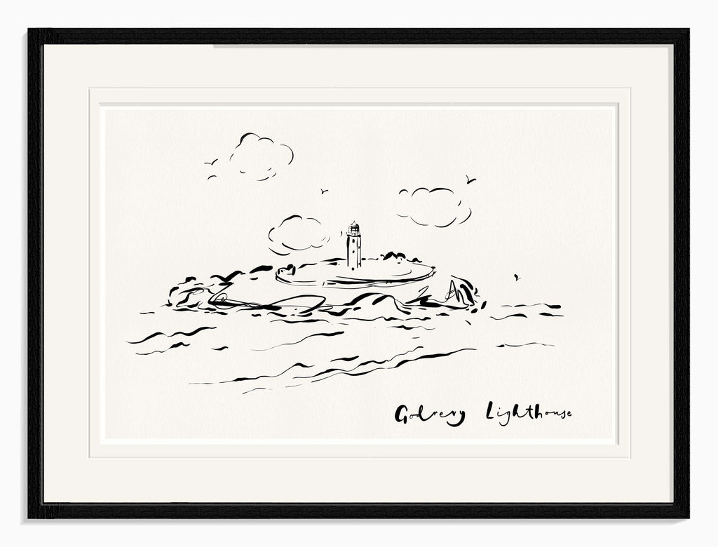 Framed Print-WF1098F - Godrevy Lighthouse Framed Print-Whistlefish