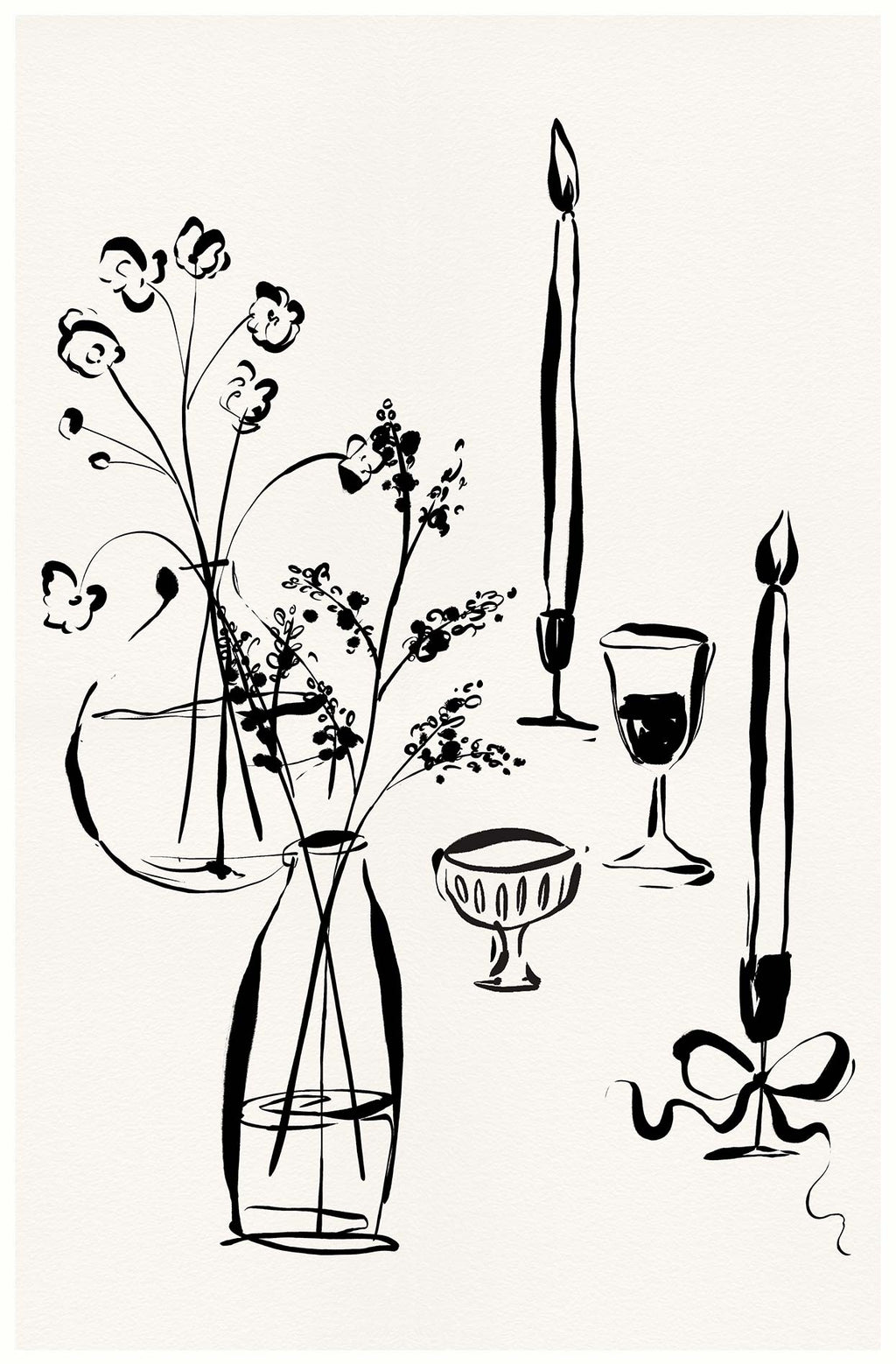 Framed Print-WF1099F - Table Setting Framed Print-Whistlefish