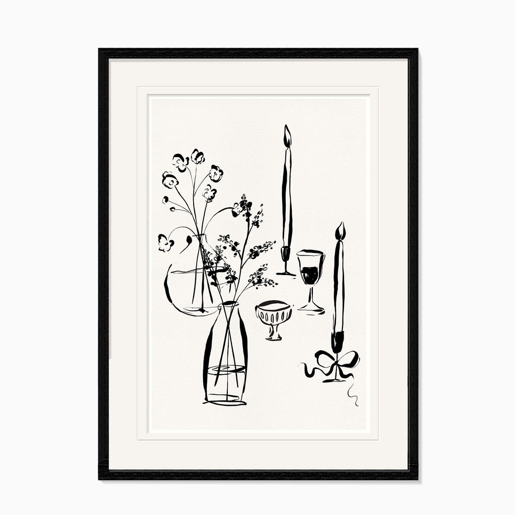 Framed Print-WF1099F - Table Setting Framed Print-Whistlefish