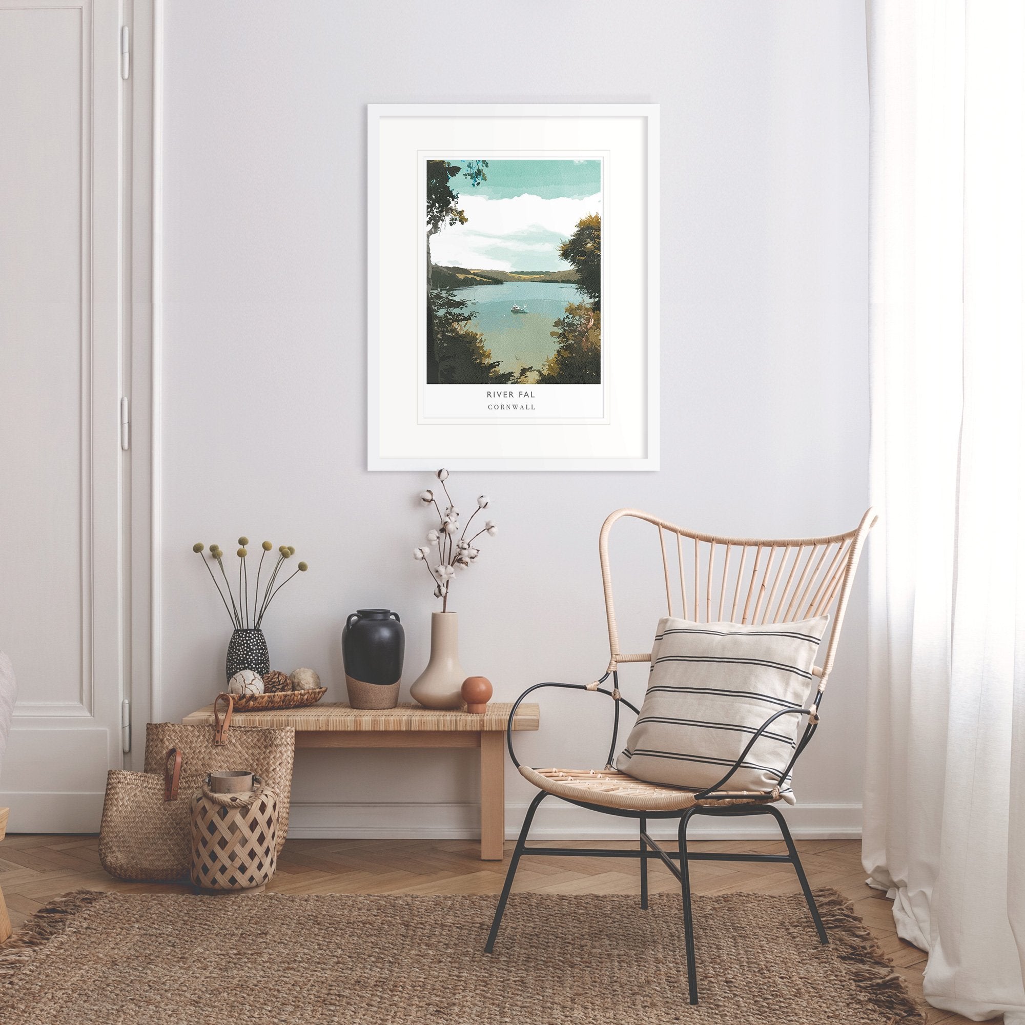 Framed Print-WF109F - River Fal-Whistlefish