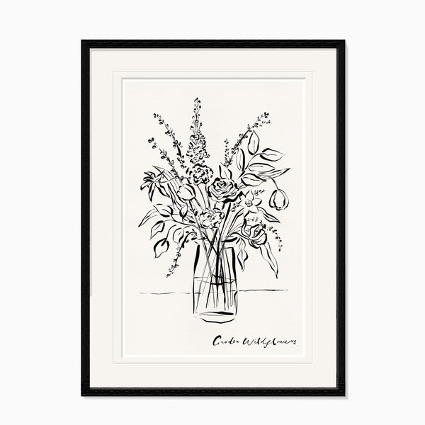 Framed Print-WF1103F - Flowers In A Vase Framed Print-Whistlefish