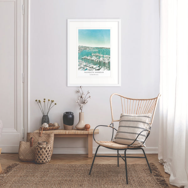 Framed Print-WF110F - Falmouth Harbour Framed Print-Whistlefish