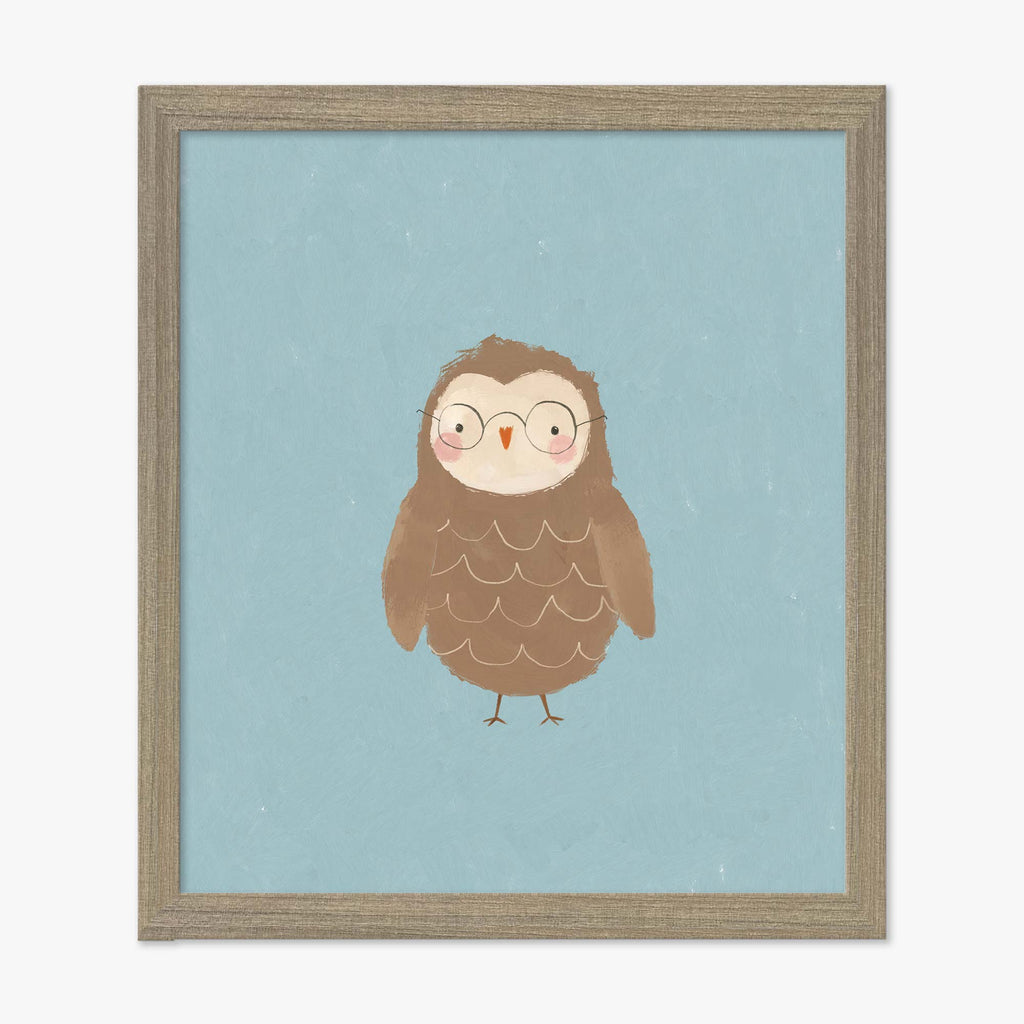Framed Print-WF1125F - Owl Small Framed Print-Whistlefish