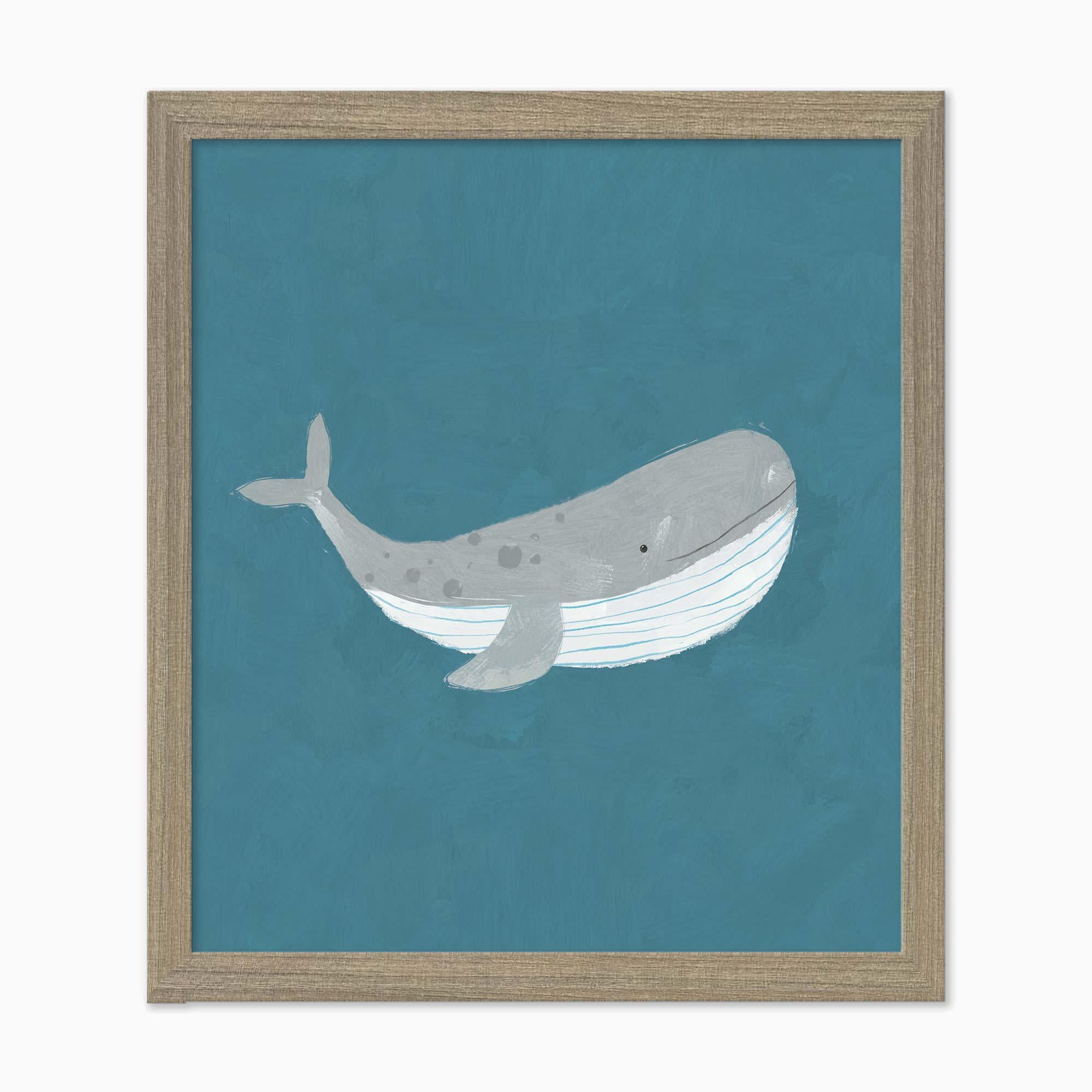Framed Print-WF1126F - Whale Small Framed Print-Whistlefish
