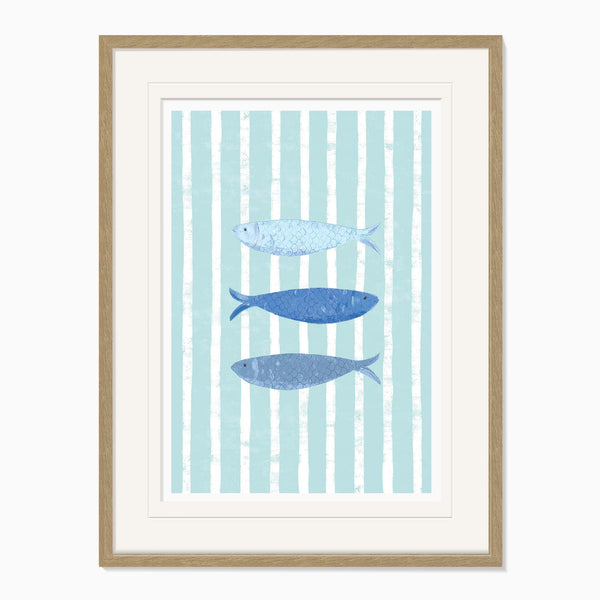 Framed Print-WF1138F - Beach House Fish Large Framed Print-Whistlefish